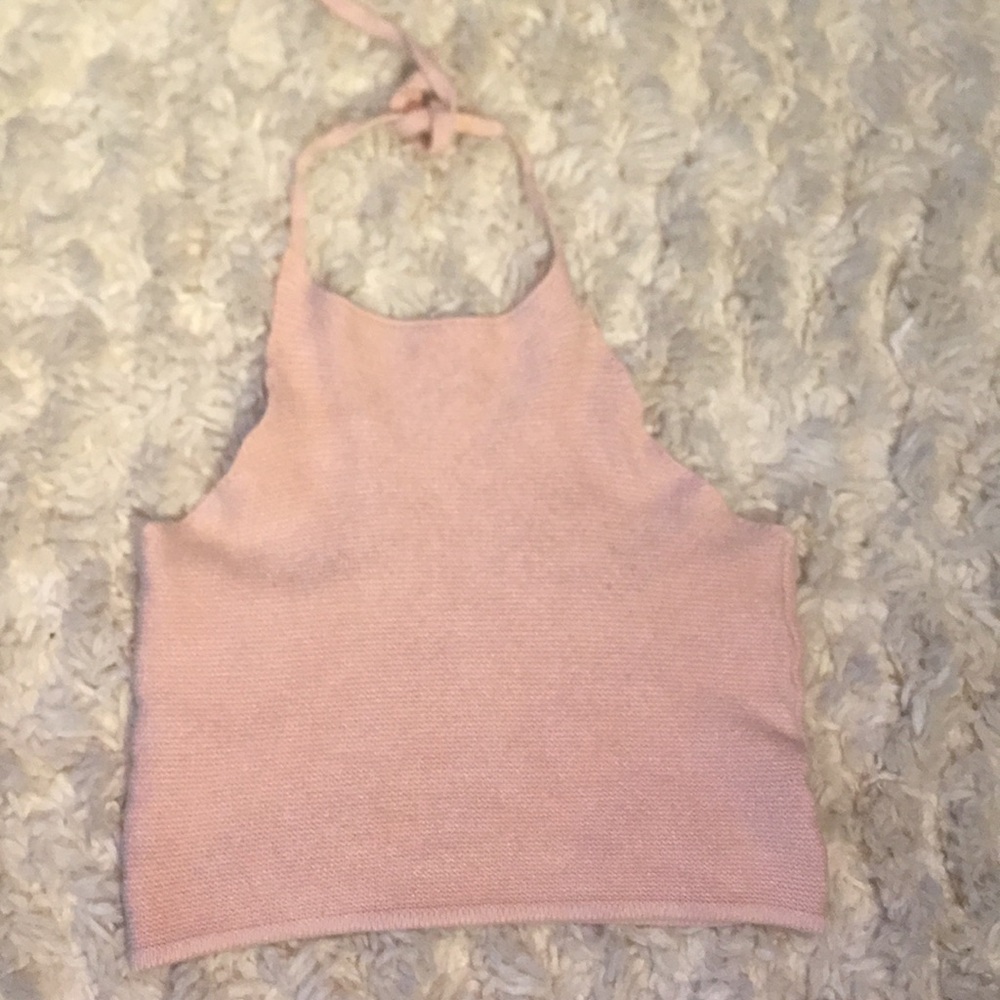 Brandy pink knit halter top